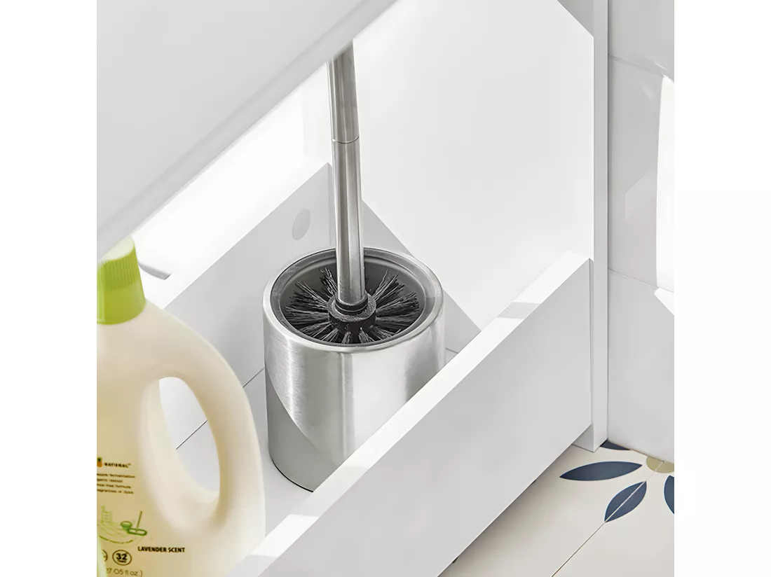 Support Papier Toilette, Armoire Toilettes Wc Armoire De Salle De Bain Sur Pied En Bois, BZr48-w