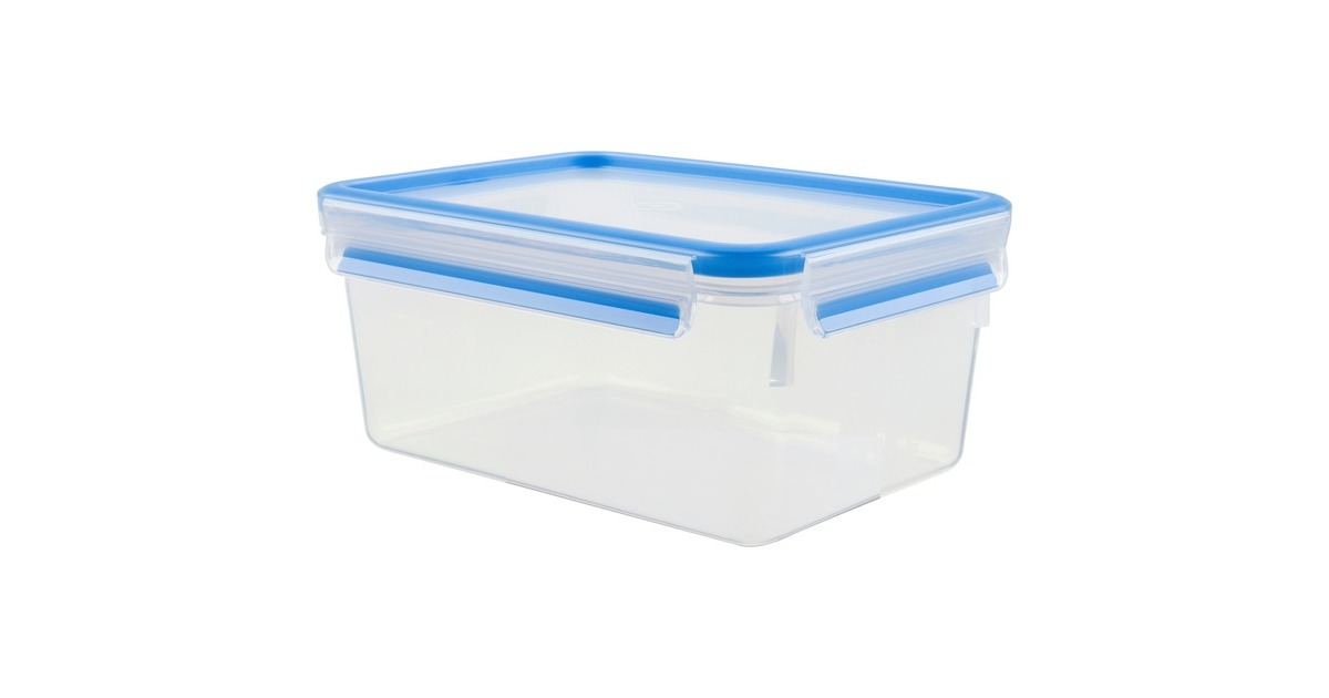 EmsaClip & Close vershoudbak, 3,7 L doos  (Transparant/blauw, rechthoekig)