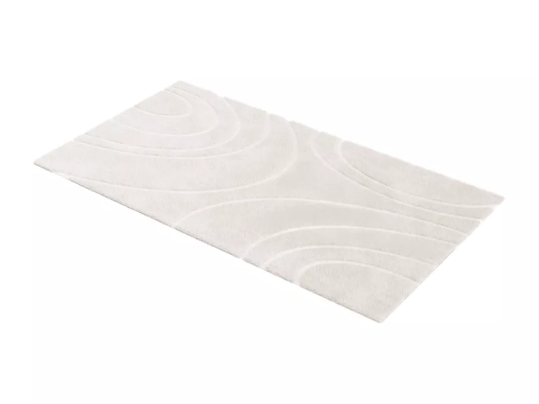 Tapis effet fourrure en relief à motifs circulaires - 200 x 290 cm - Beige - PAOLISI
