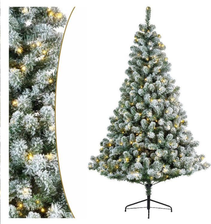 Everlands kunstkerstboom Imperial met verlichting & sneeuw | 180 cm | 260 LED lichtjes
