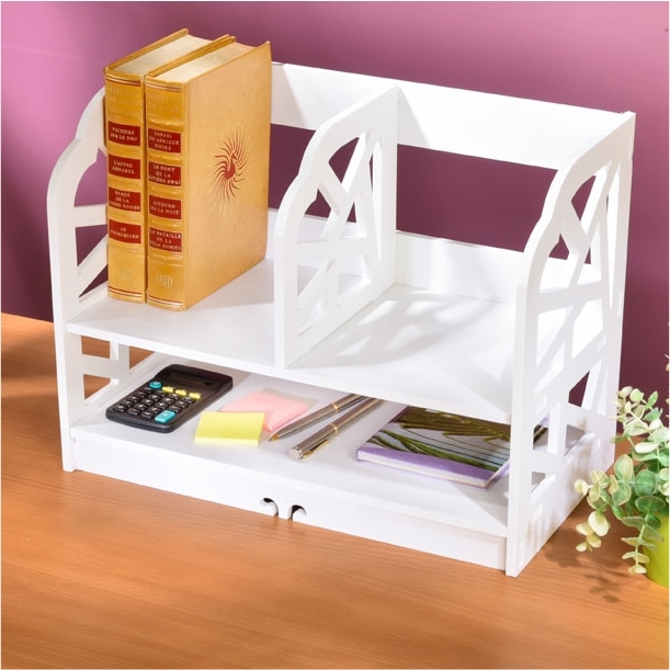Etagère sur bureau blanche