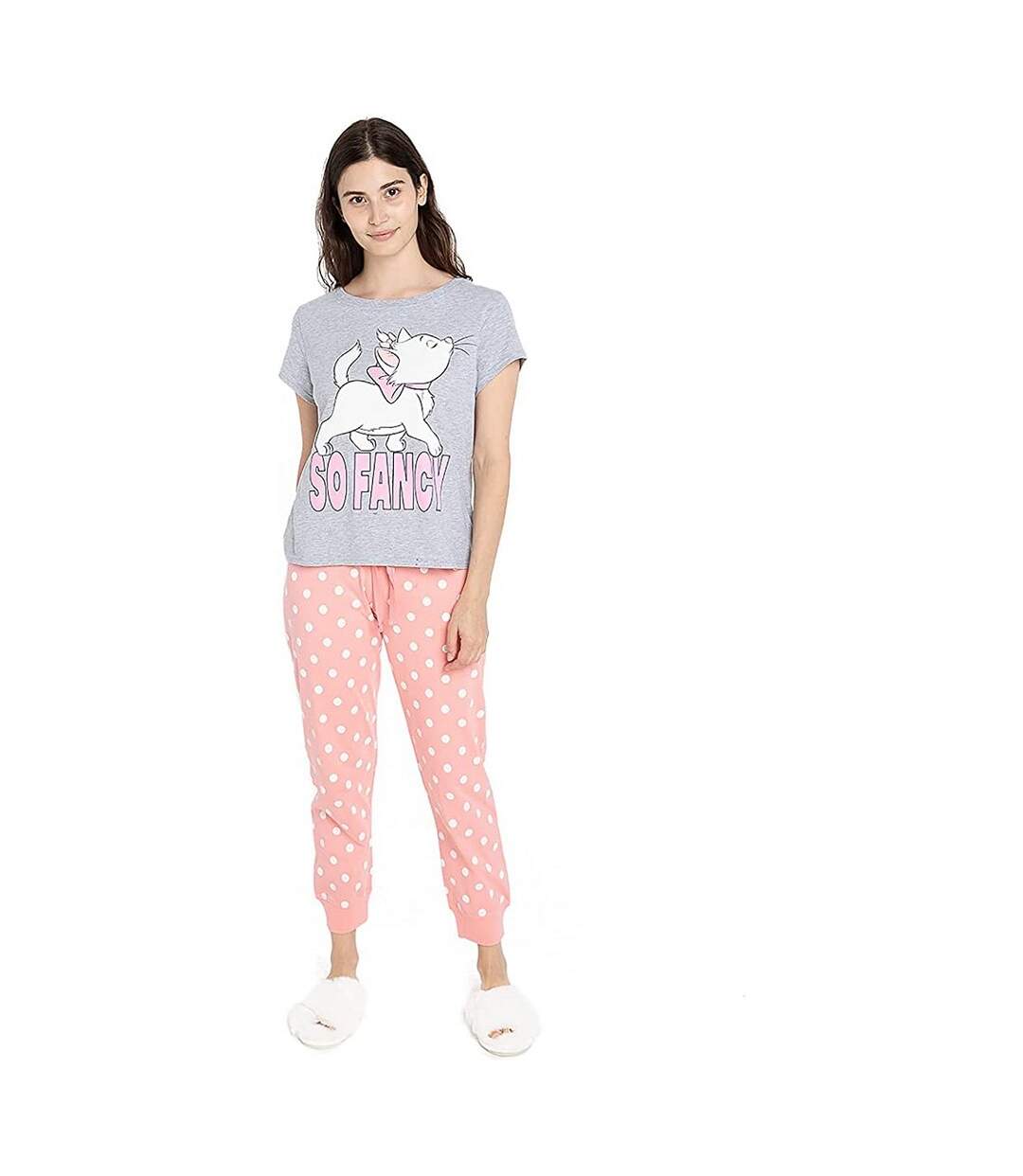 The Aristocats - Ensemble de pyjama long SO FANCY - Femme (Gris / Rose) - UTTV1004