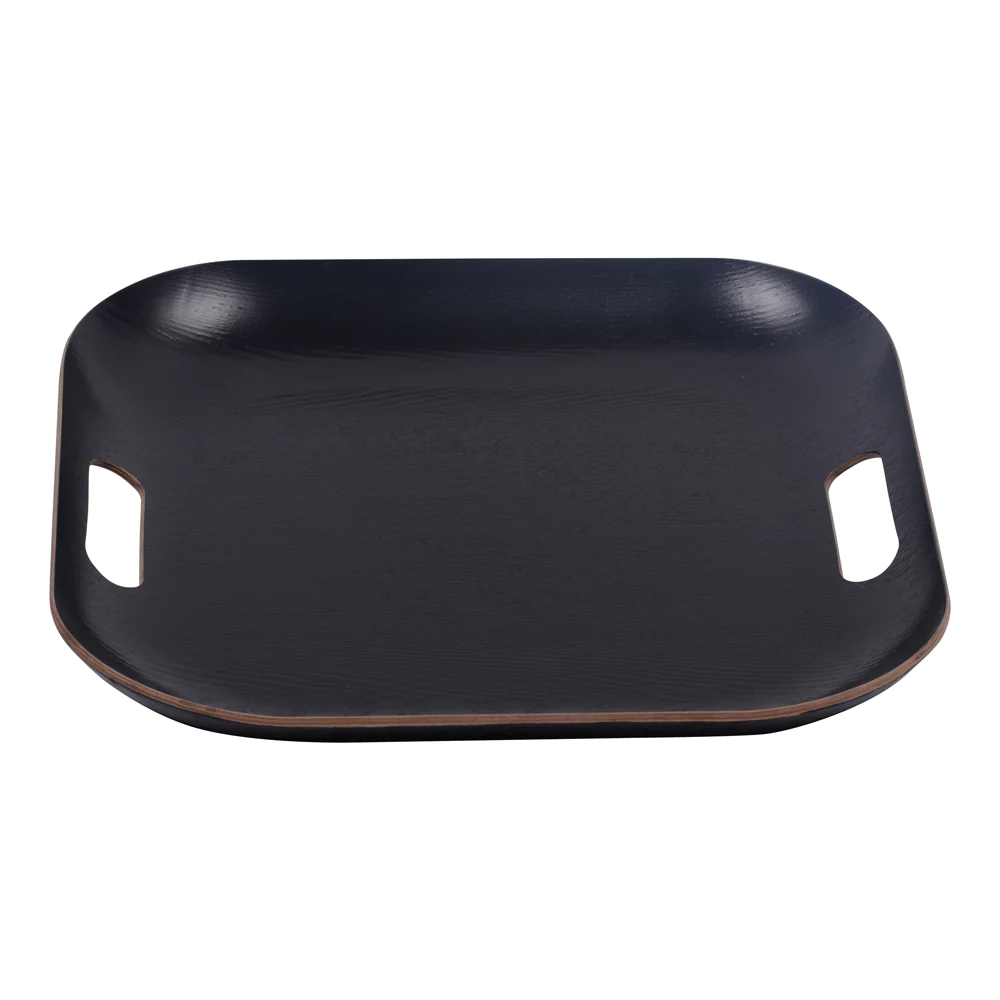 Plateau carré 39 cm noir Table passion