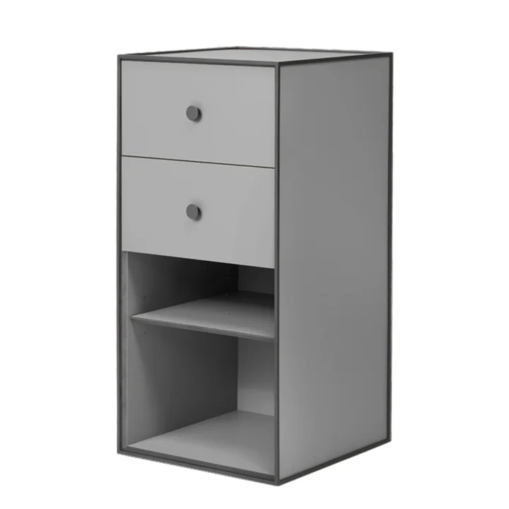 Audo - Frame Regalmodul 70 inkl. Schublade, dunkelgrau