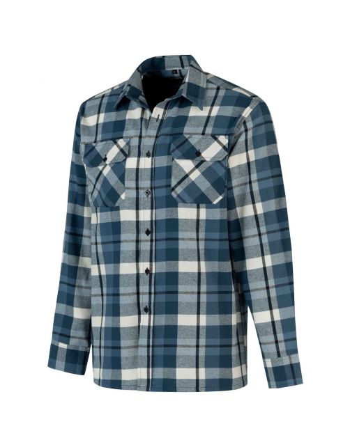 Storvik Blouse Flanel Blauw&Wit - Vrijetijdskleding