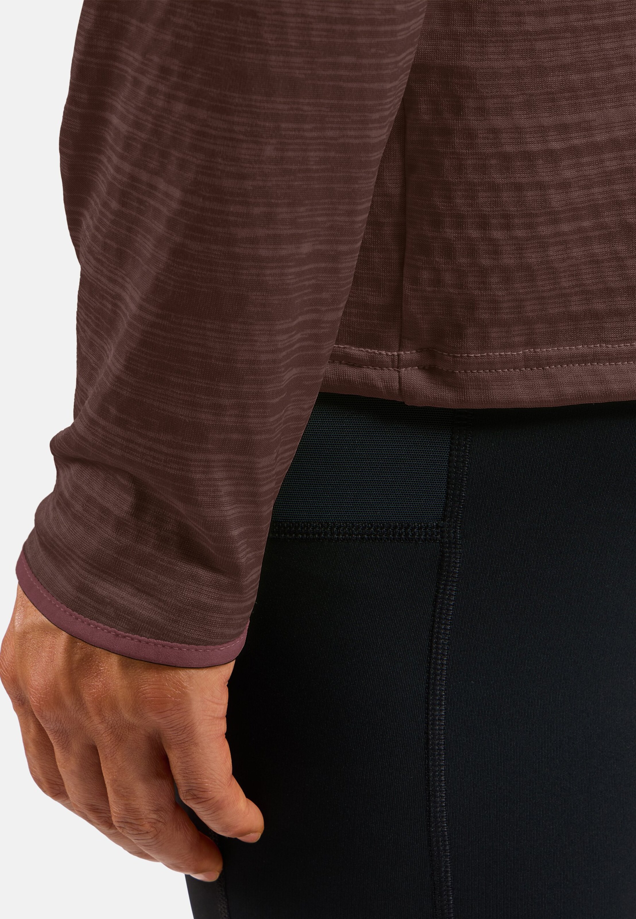 Herren Run Easy Mid Layer Oberteil in fudge melange