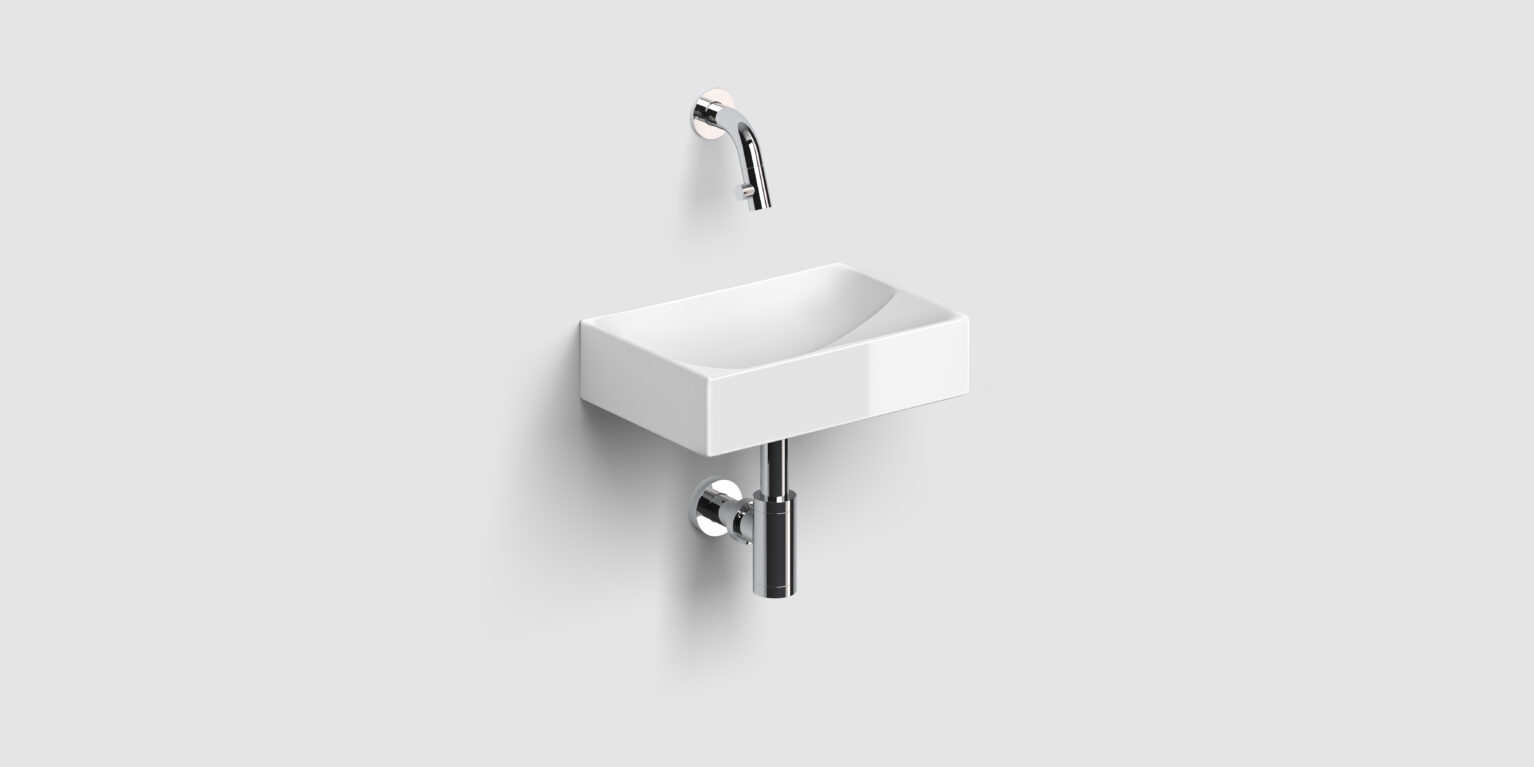 Clou Vale keramische fontein 28cm zonder kraangat wit glans