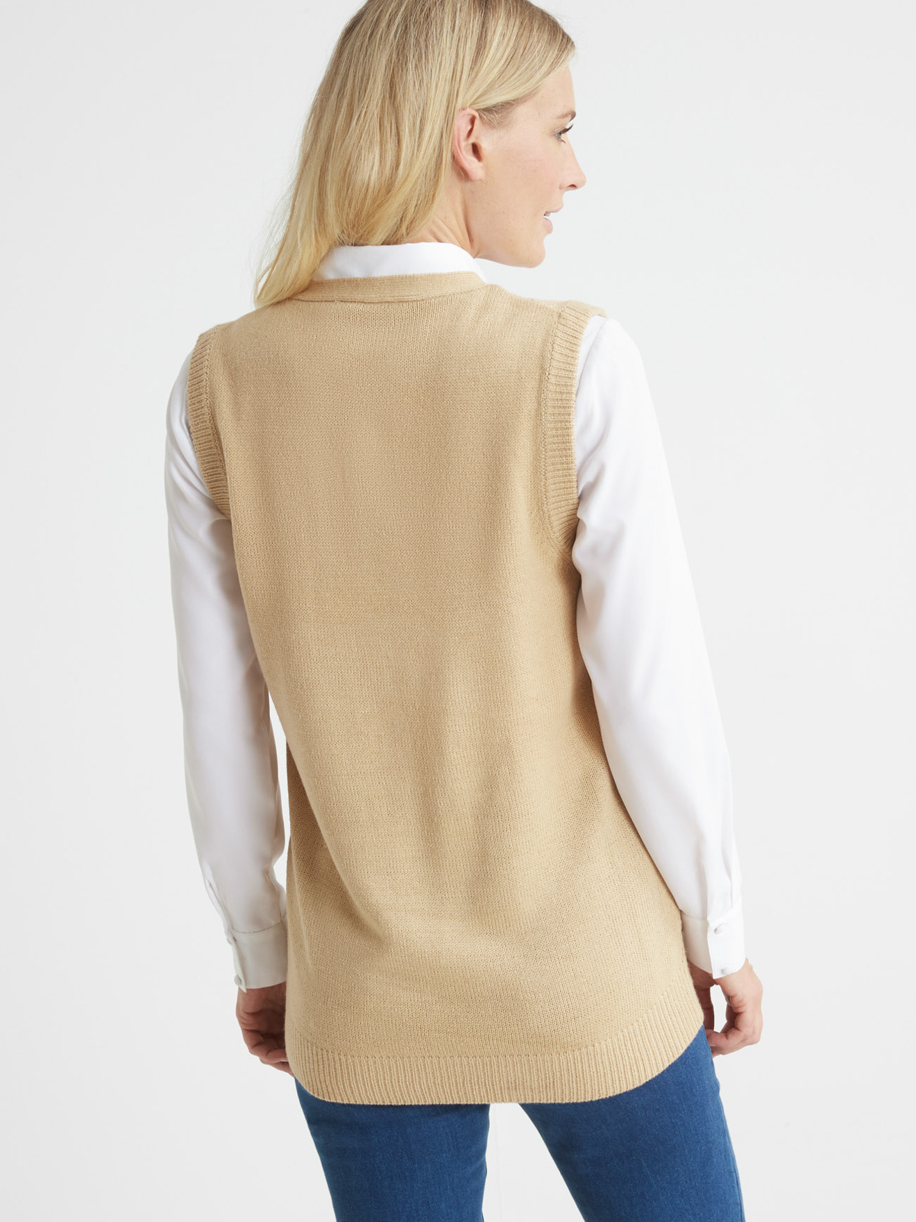 Gilet sans manches point ajouré