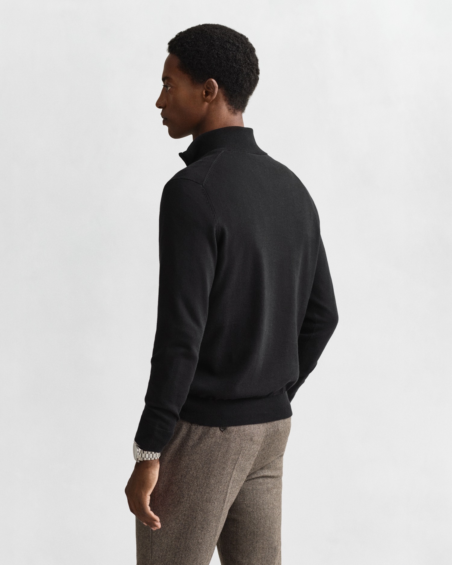 Gant Troyer »CLASSIC COTTON HALF ZIP« mit gerippten Details