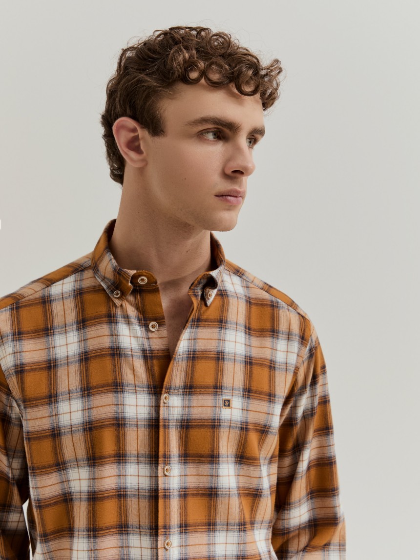 Camisa ao xadrez Regular Fit