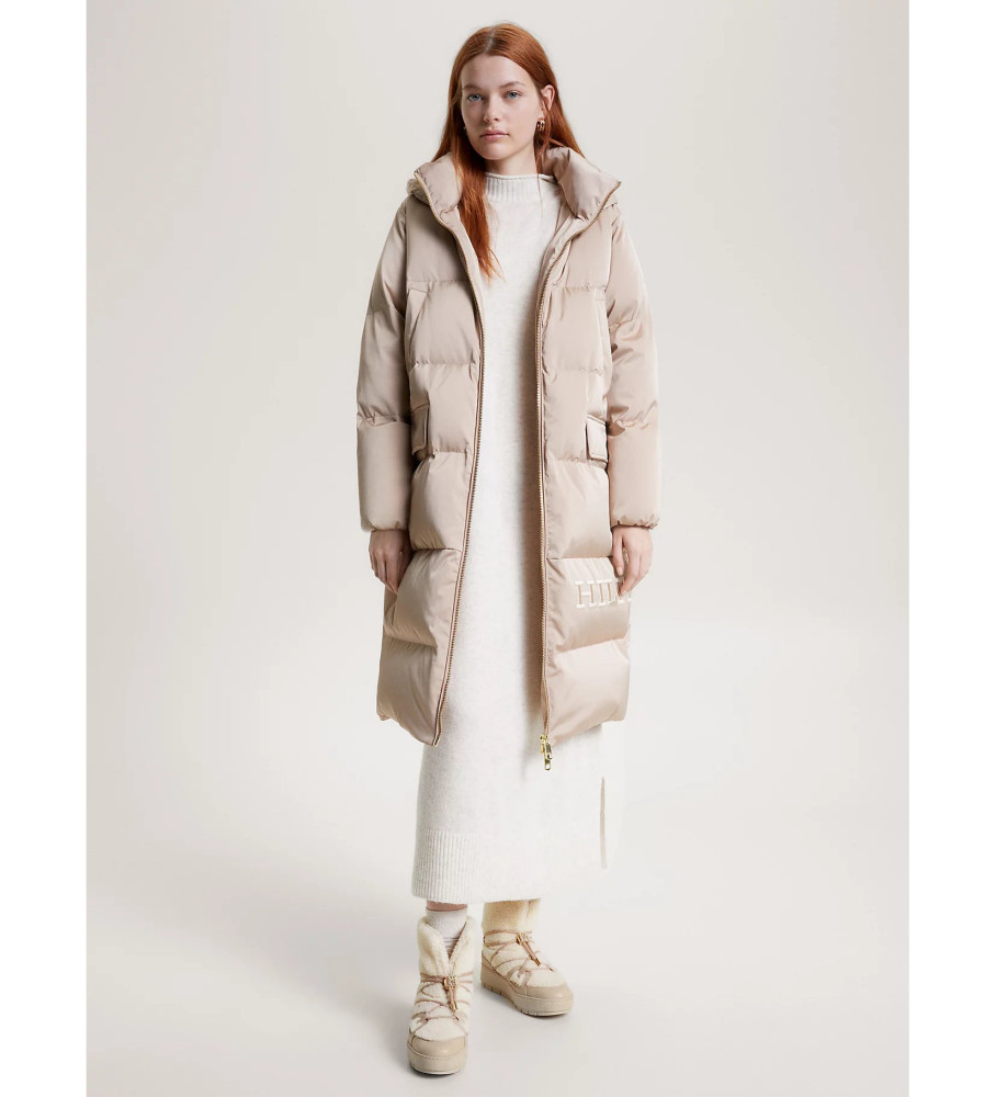 Botas de neve Tommy Hilfiger bege de pelúcia