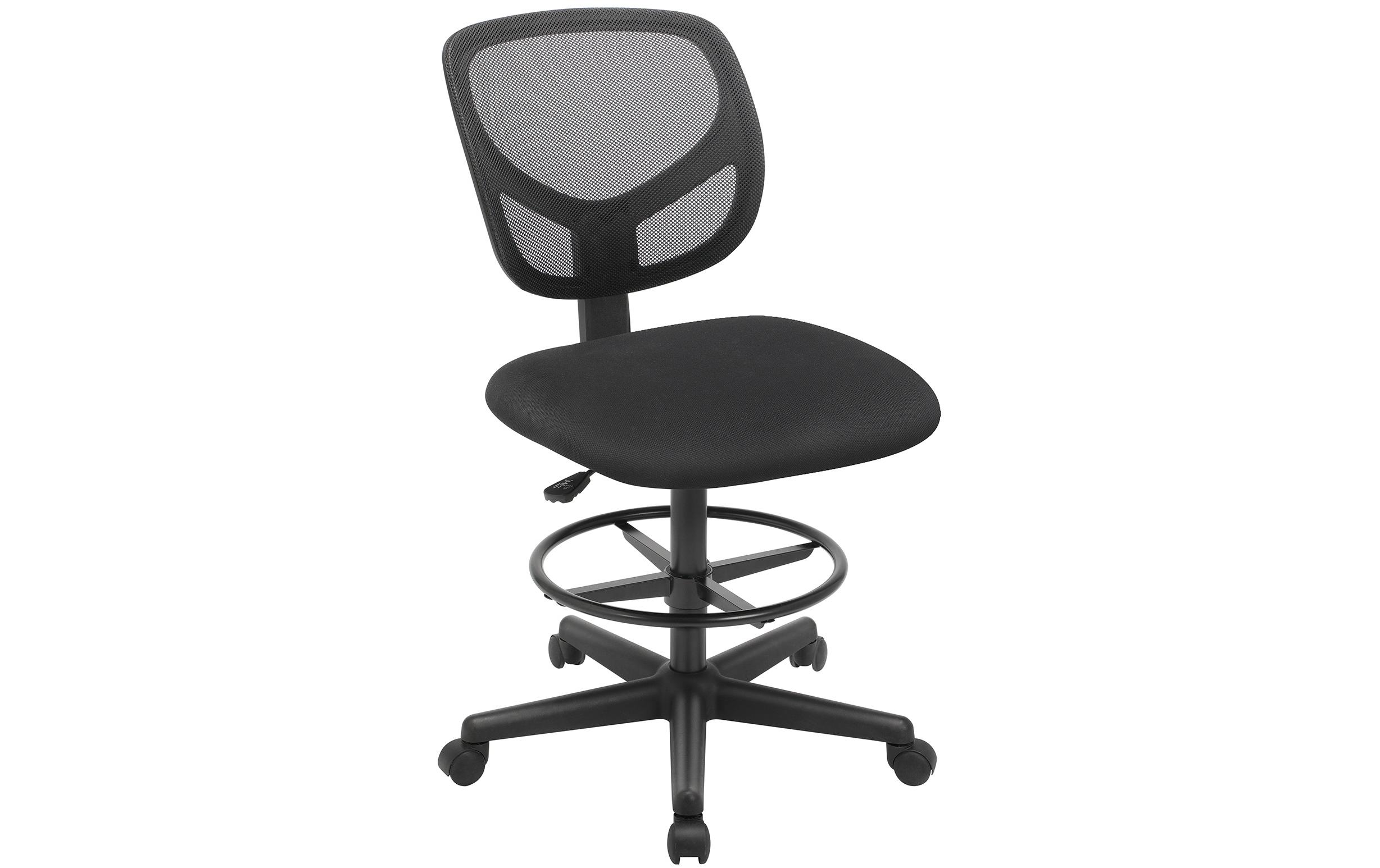 Bürostuhl mit Fusskreuz, Schwarz<br>Bequemer und ergonomischer Schreibtischstuhl