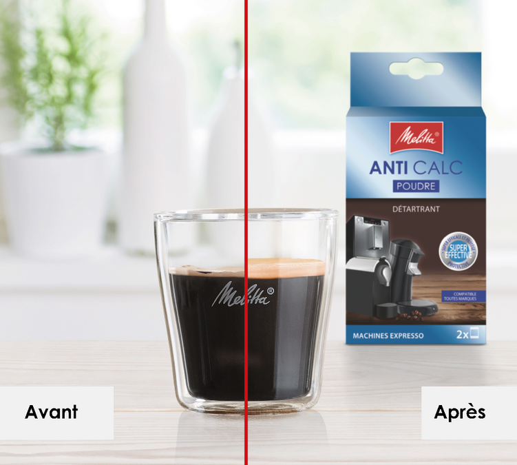 Détartrant MELITTA - Anti Calc pour machines à café automatique  (2 x 40g)