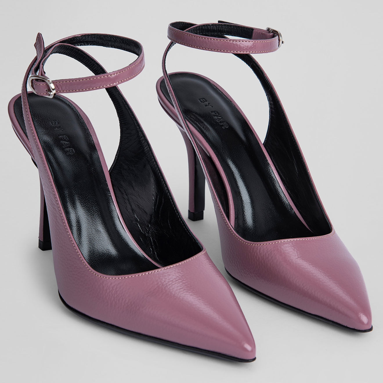 By Far Escarpins en Cuir Alena violets - Talon 10 cm
