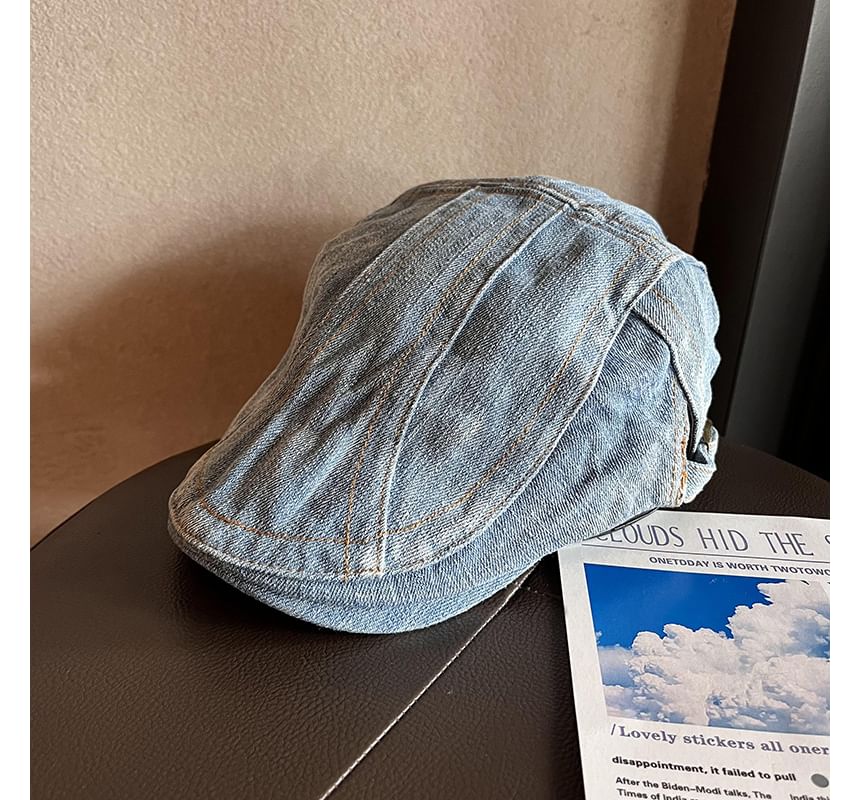 Cap Station - Denim krantenjongenspet