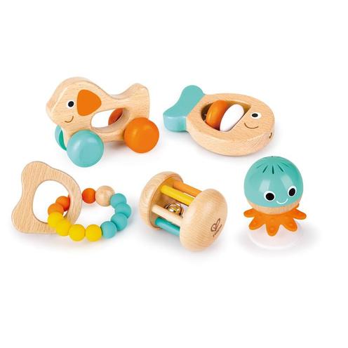 Coffret sensoriel 1er âge Bleu et corail - HAPE