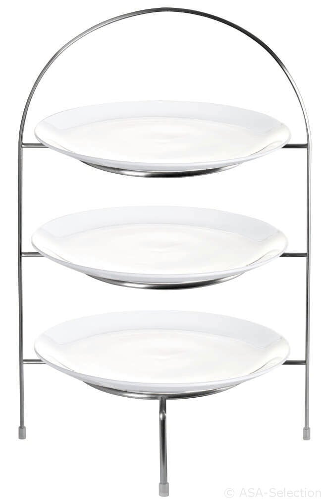 ASA Etagere 3-stöckig 49 cm silberfarbig