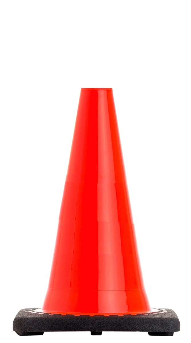 UVV 4-delige set flexibele verkeerskegels, 30 cm hoog, in groen of oranje | optioneel reflecterend / oranje / met RA2-folie