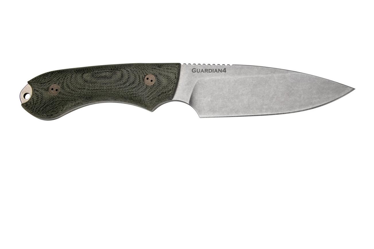 Bradford Guardian 4, 3D Black Micarta, CPM-3V Sabre Stonewashed 4S-101-3V