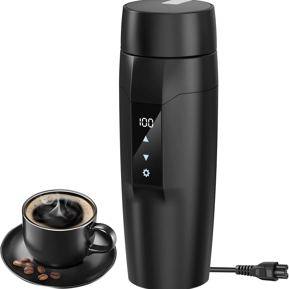 Mini Bouilloire électrique de Voyage de 0,35L 3 en 1 noir Vendos85