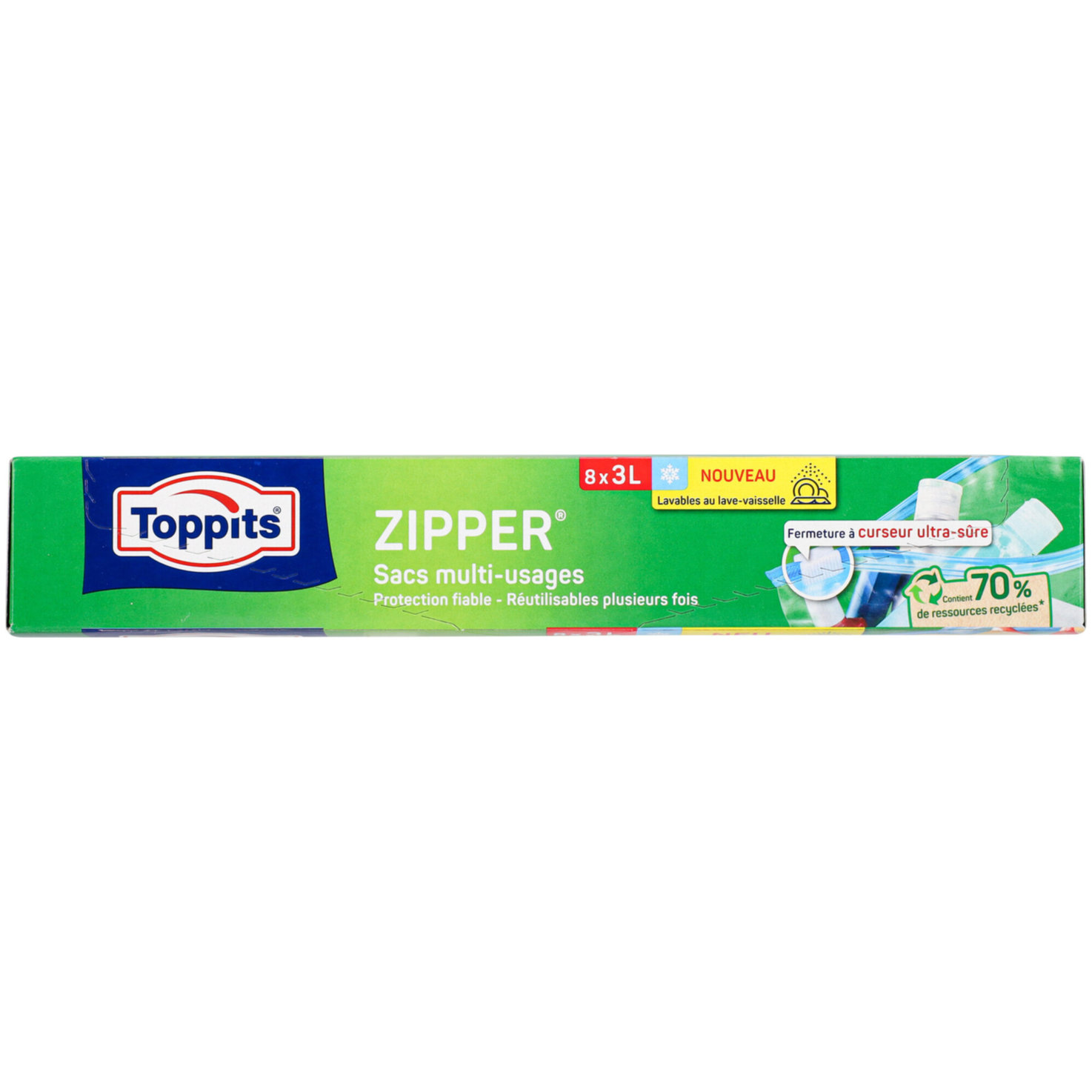 Toppits Zipper Allzweck-Beutel 3 L