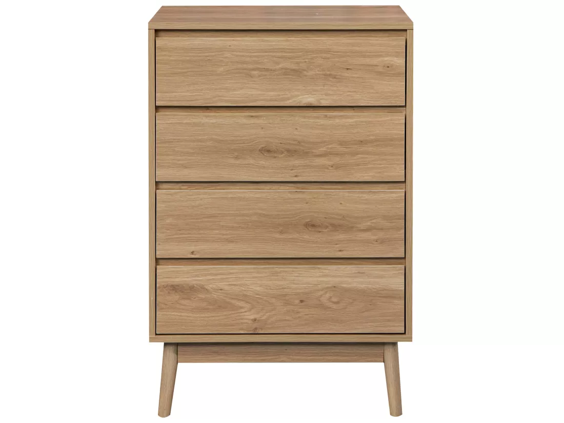 Commode 4 Tiroirs en bois Brun de style Nordique
