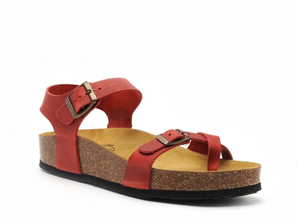 Plakton nu pieds plats femme cp zomba 341016 rouge