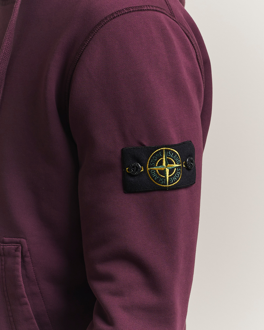 Stone Island Garment Dyed Fleece Hood Amaranth