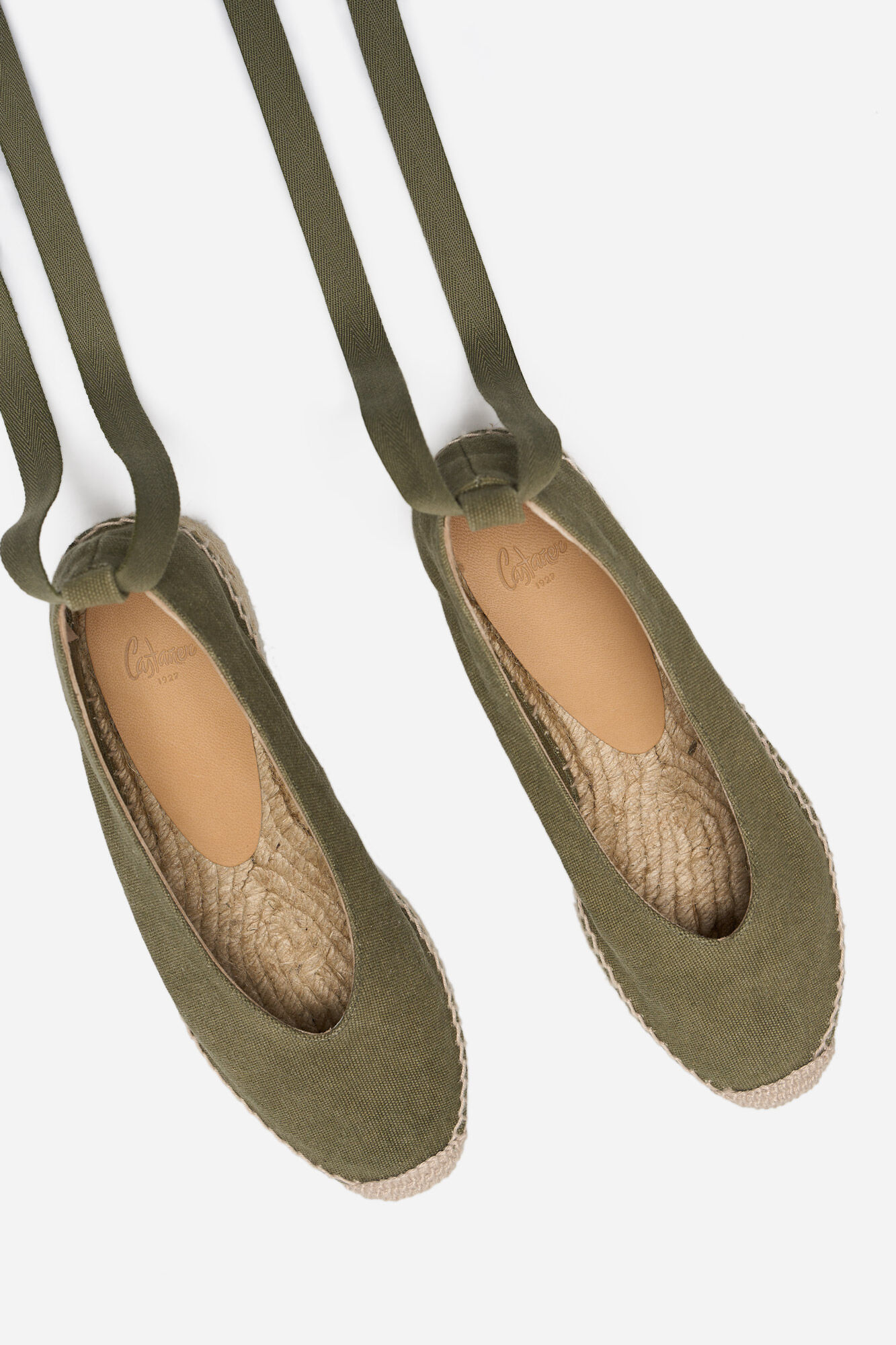 Alpargata com cuña Gea lona - Khaki