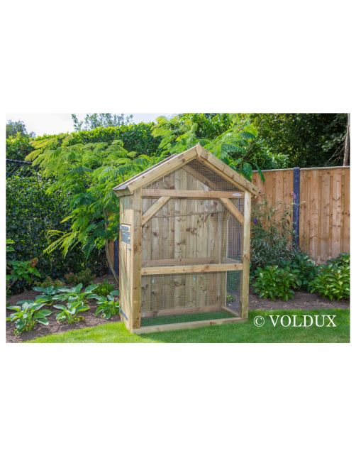 Voldux Volière S1  Deurtje Links - Vogelverblijven - 145x70x190 cm Naturel