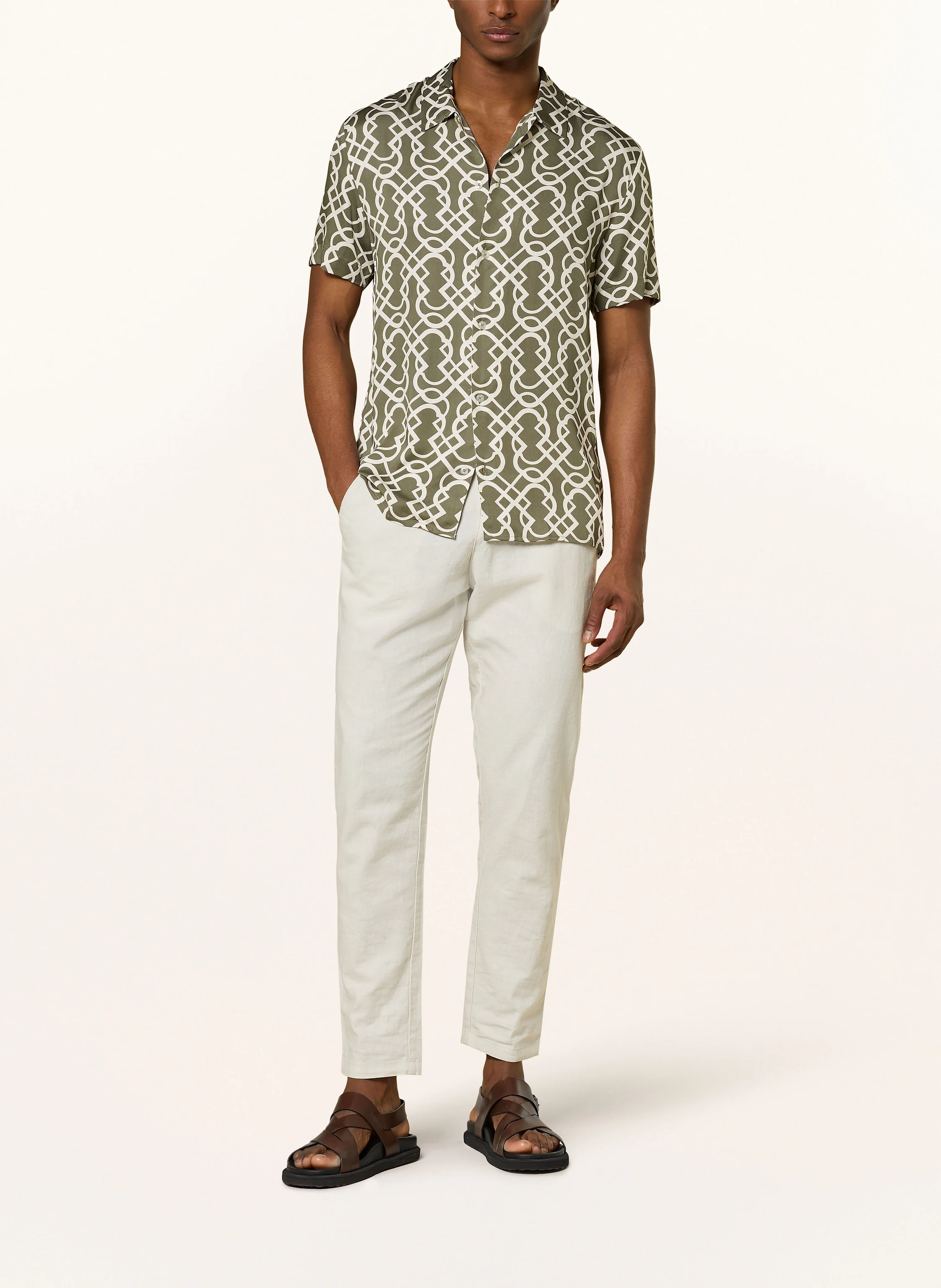 BALDESSARINI Kurzarm-Hemd EASY Slim Fit