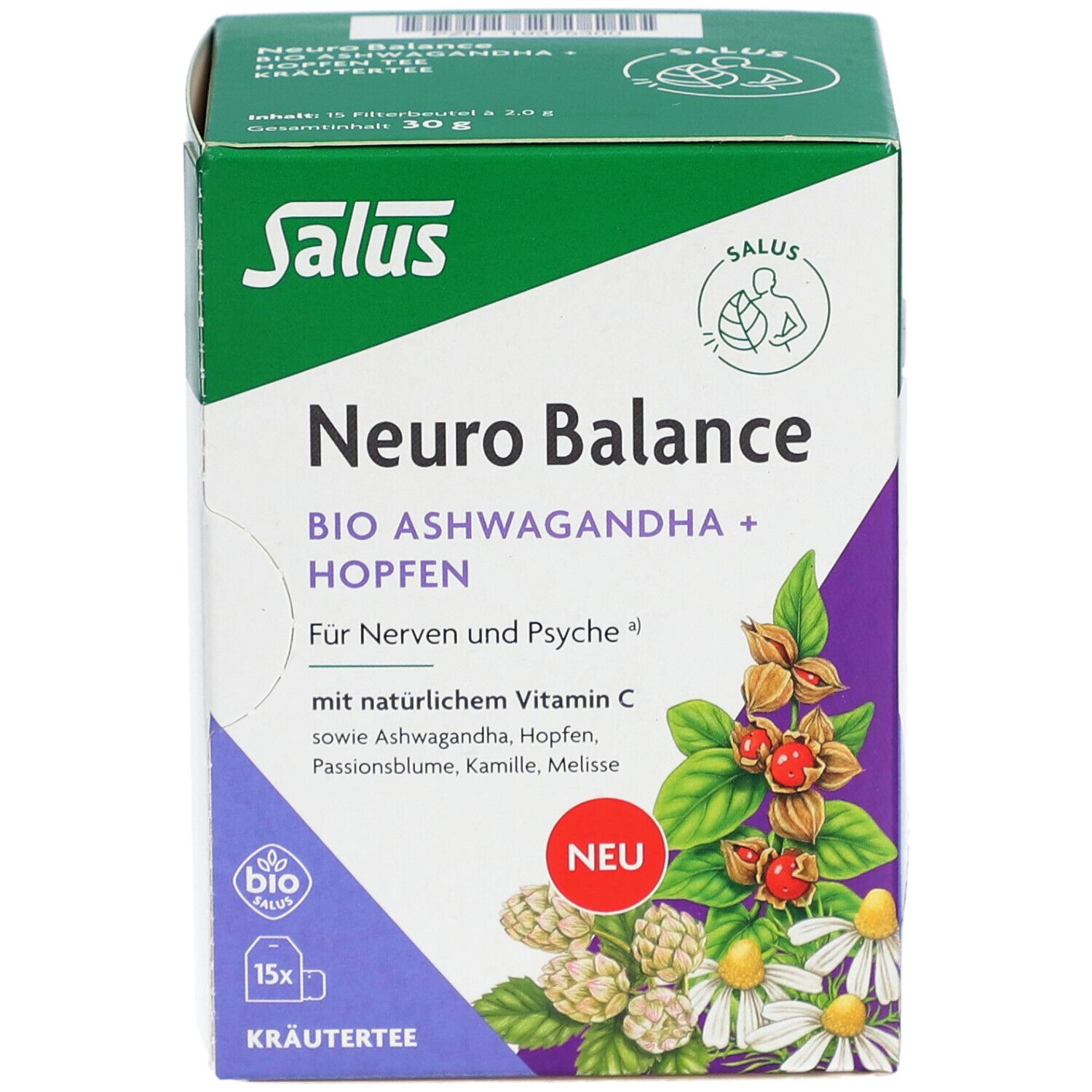 Salus Neuro Balance Bio Ashwagandha + Hopfen