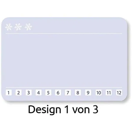 Avery Zweckform Z-Design 56822, Sticker auf Rolle, Eiskristalle, 50 Aufkleber