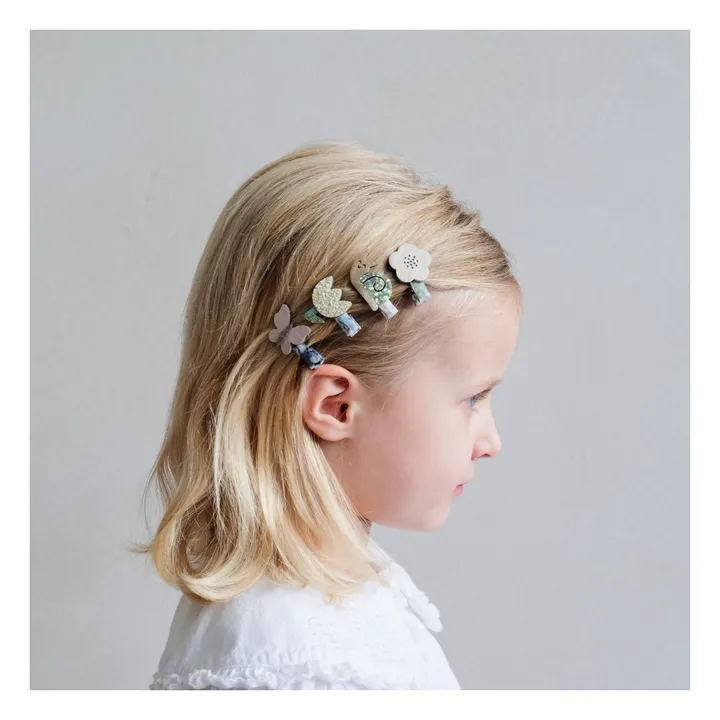 Mimi & Lula Lot 8 Mini Barrettes Garden | Bleu