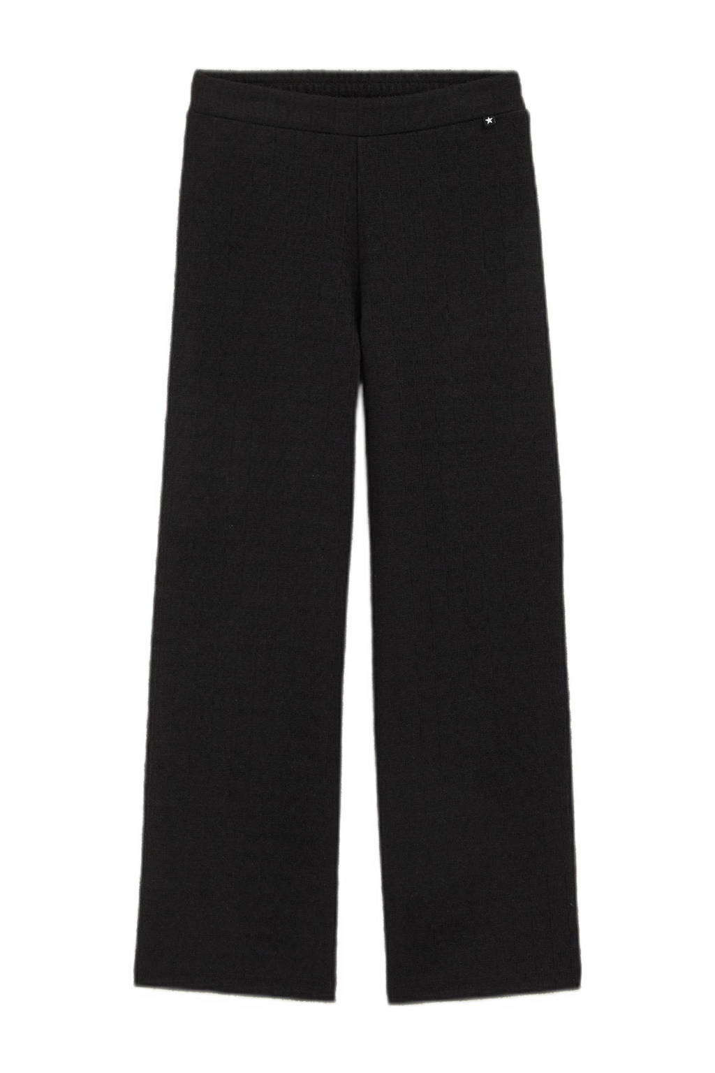 WE Fashion straight fit broek zwart
