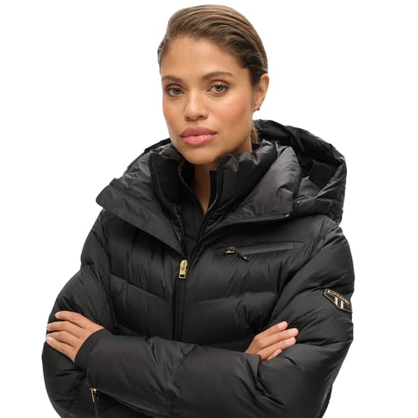 Veste de ski SUPERDRY LUXE PUFFER JACKET BLACK