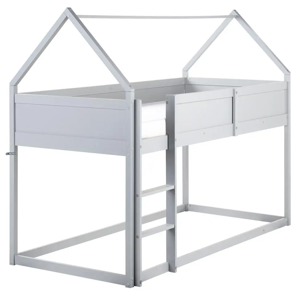 DIENNE - Kinderbed - Grijs - 90 x 200 cm - Dennenhout