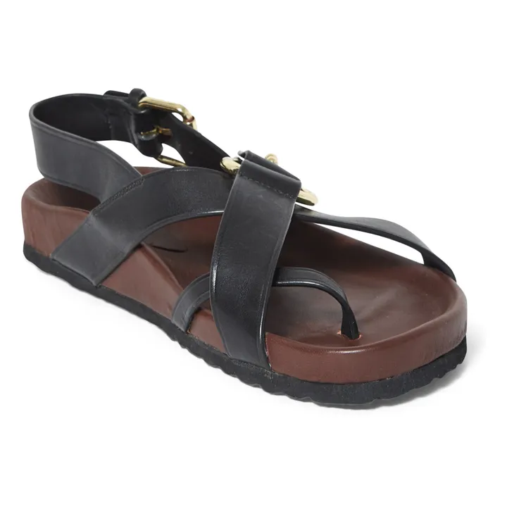 Soeur Sandales Mexico Cuir | Noir