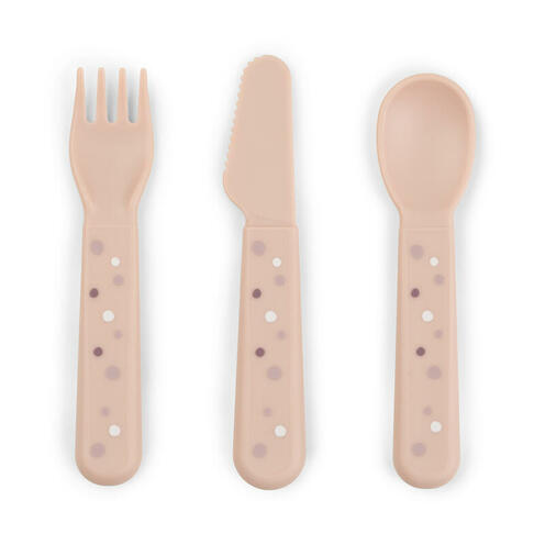 Foodie Couverts Set de 3 Happy Dots Rose - DONE BY DEER