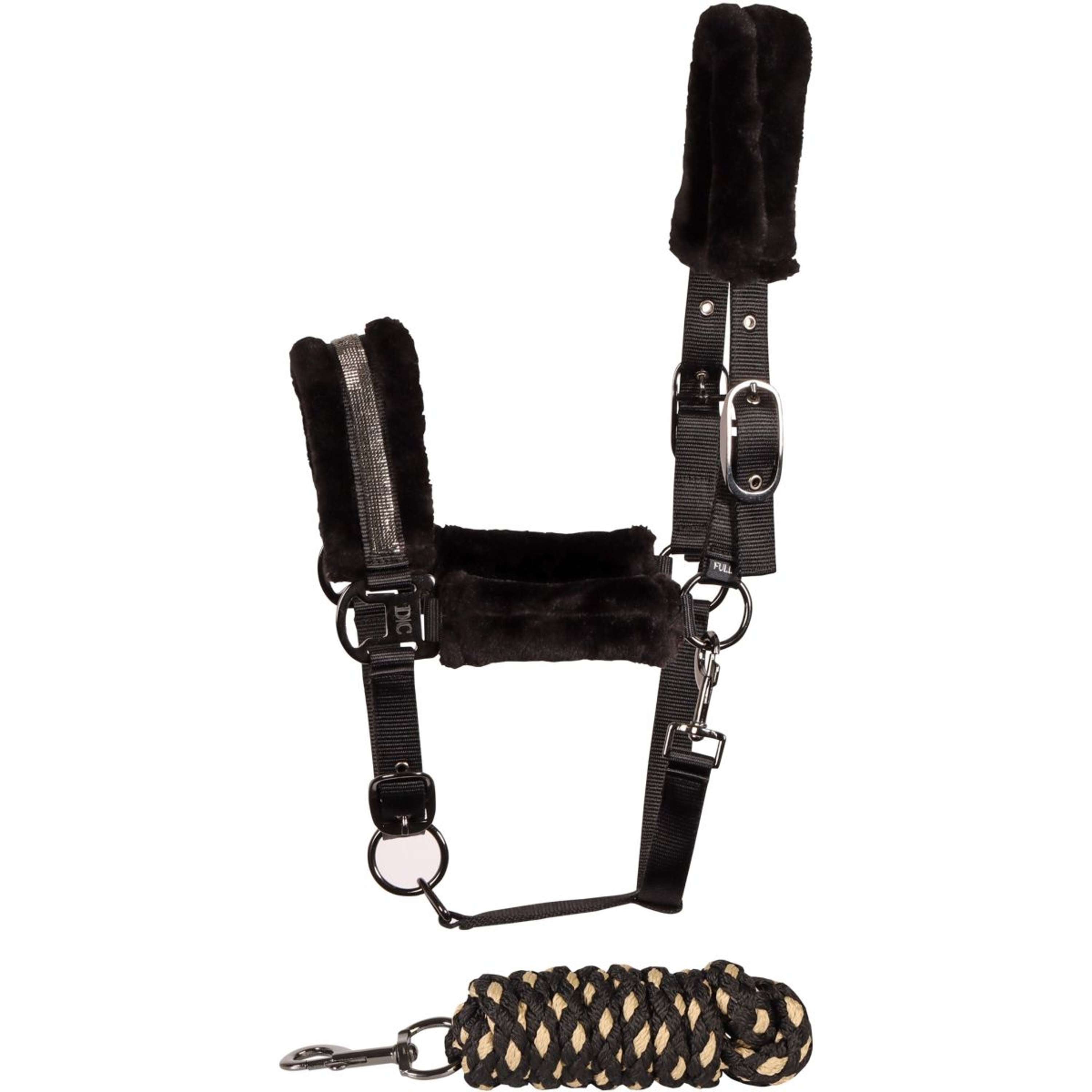 Harry's Horse Halsterset Denici Cavalli Stardust Soft Zwart