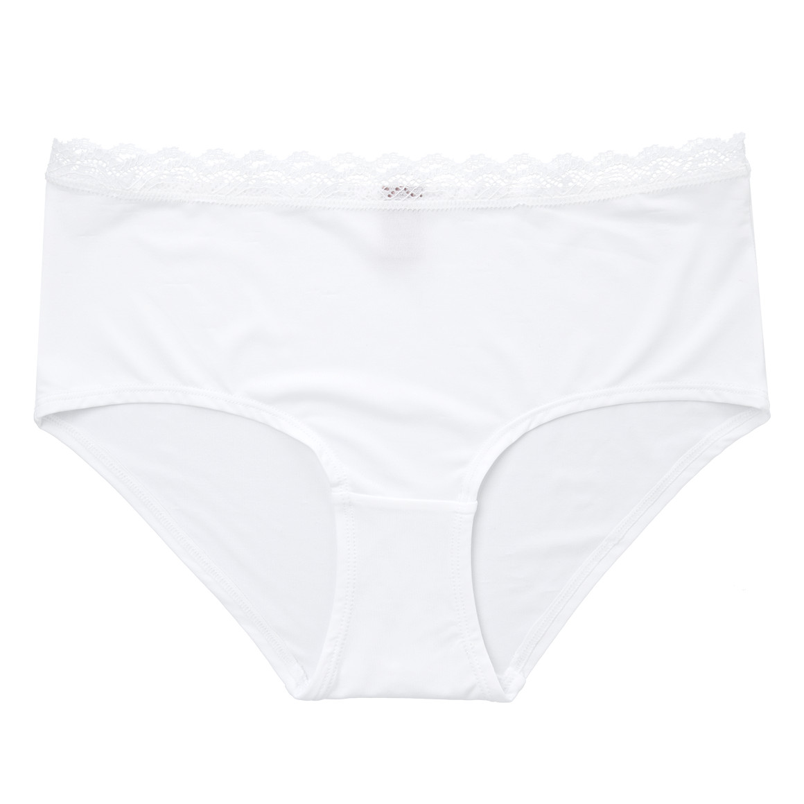 Gina Benotti 3 Damen Pantys mit Spitzenbund weiss