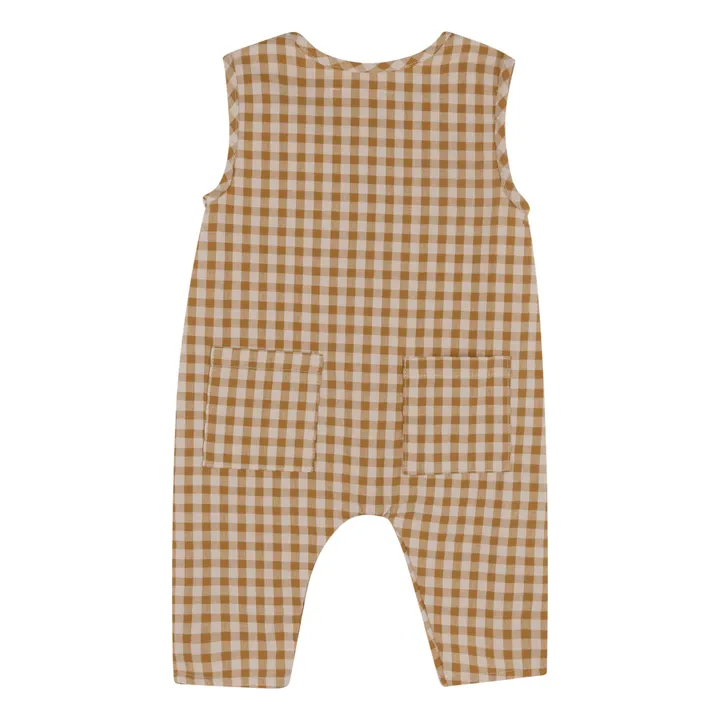 Babe & Tess Combishort Vichy Boutonnée | Camel