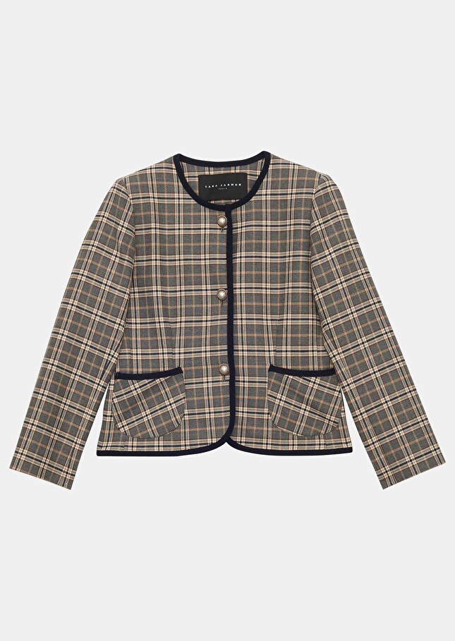 Veste Vœuxgrise en tartan