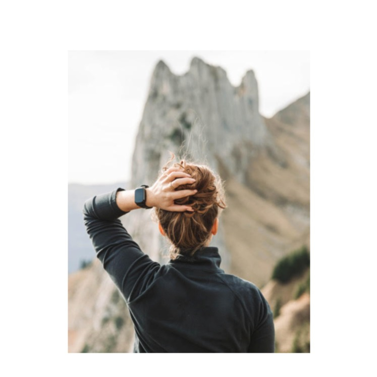 Spritzwasserfester Fitness Tracker Smart Watch mit Herzfrequenz- / Körpertemperaturmessung und 1.3