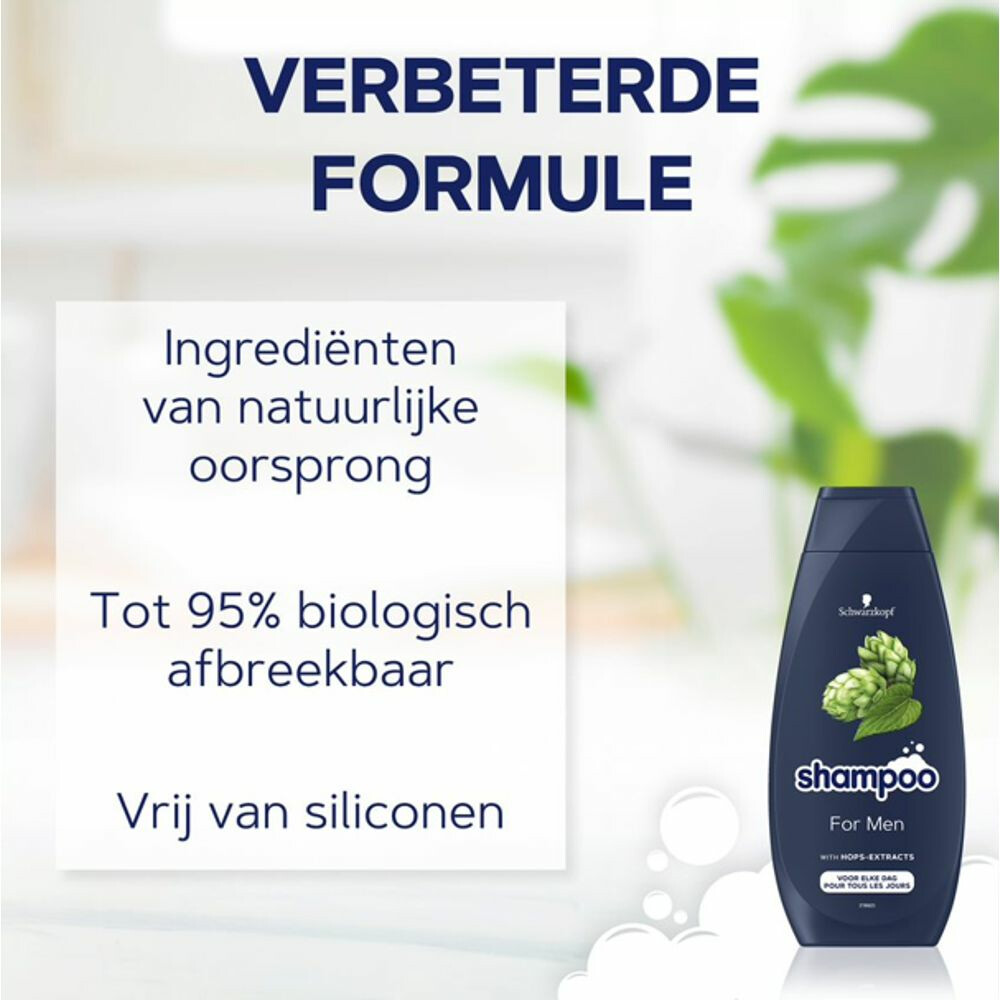 5x Schwarzkopf Shampoo for men (400 ml)