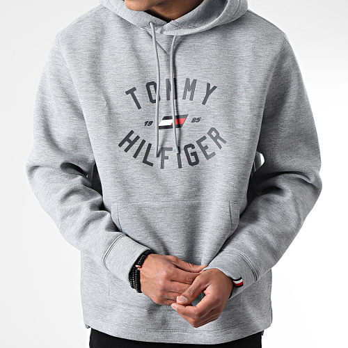 Sweat Capuche Varsity Graphic 7559 Gris Chiné