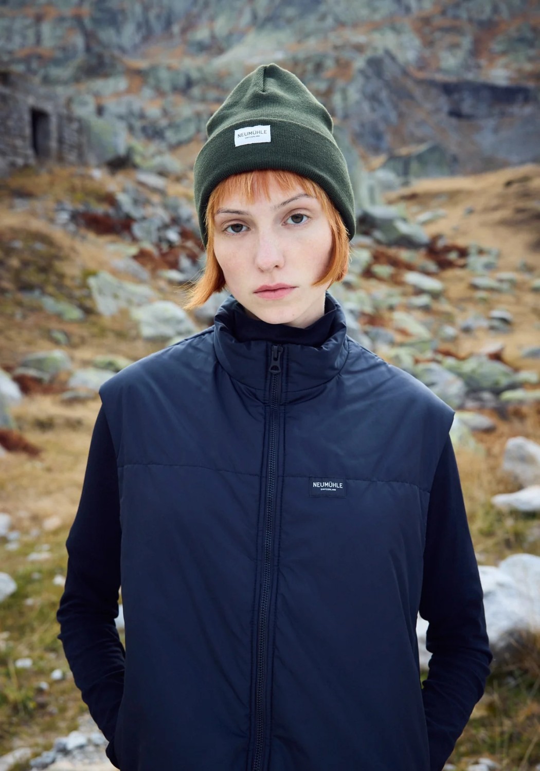 Neumuhle Wollmütze Kiel Organic Merino Dark Olive