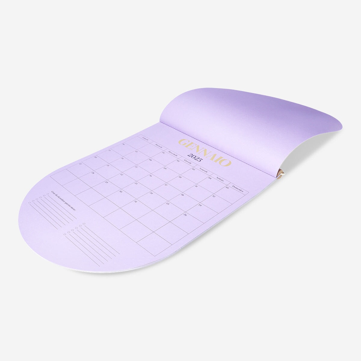Lilla månedlig vægkalender - italiensk