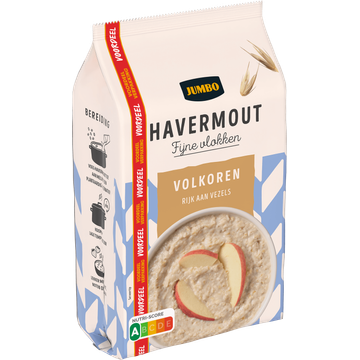 Jumbo Havermout Fijne Vlokken Volkoren Voordeelverpakking 1KG