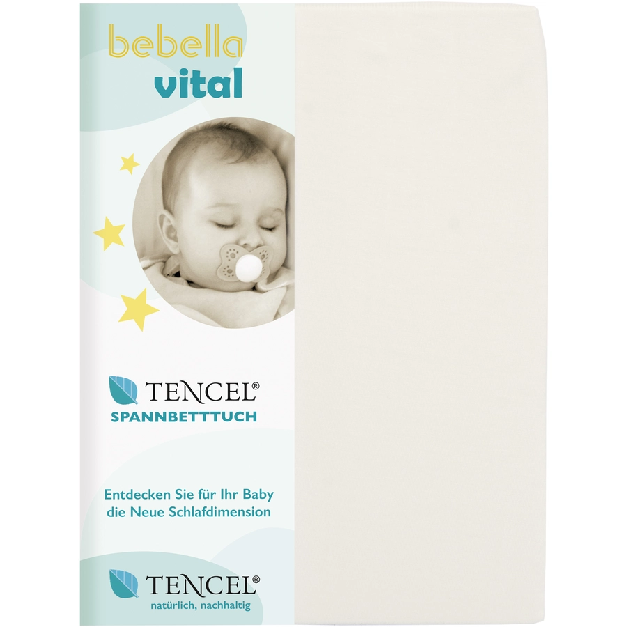 bebella vital Spannbetttuch 40 x 90cm natur